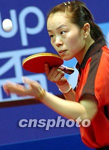 多图:2003年女子世界杯乒乓球赛在香港举行
