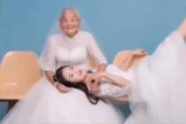 女孩带94岁外婆拍婚纱照 背后原因令人动容