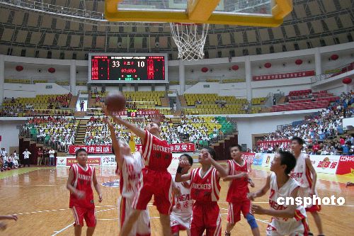 图:苗苗杯小学生篮球赛在河南济源举行