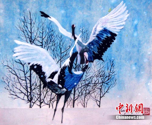 旅意七旬女画家孔瑞环在京举办画展