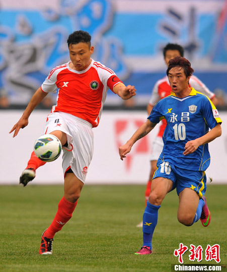 2013中国足协甲级联赛首战 北京理工2比1胜出