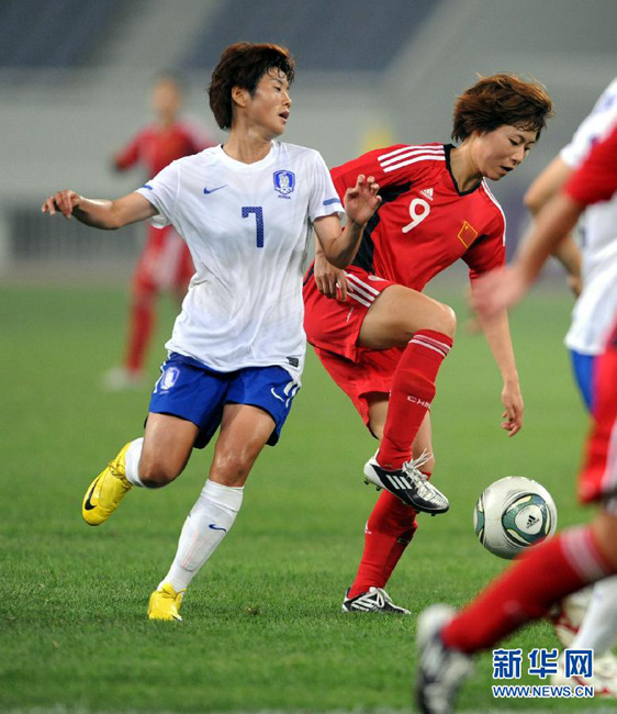 奥运会女足亚洲区预选赛:中国队平韩国队