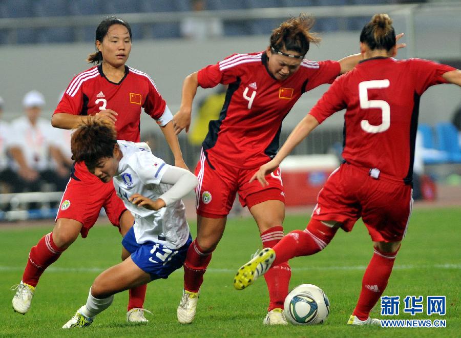 奥运会女足亚洲区预选赛:中国队平韩国队