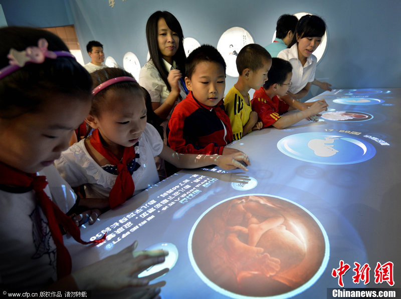 武汉办人口文化节 小朋友参与孕育知识互动游戏