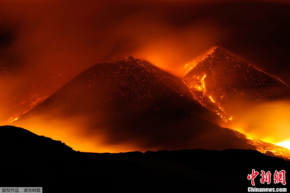 欧洲最高活火山埃特纳年内第七次喷发