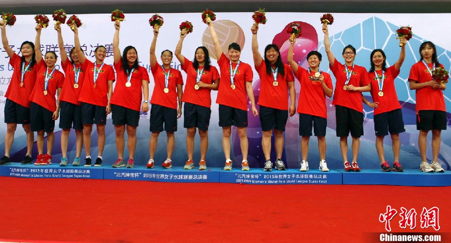 中国女子水球创历史 首夺世界冠军