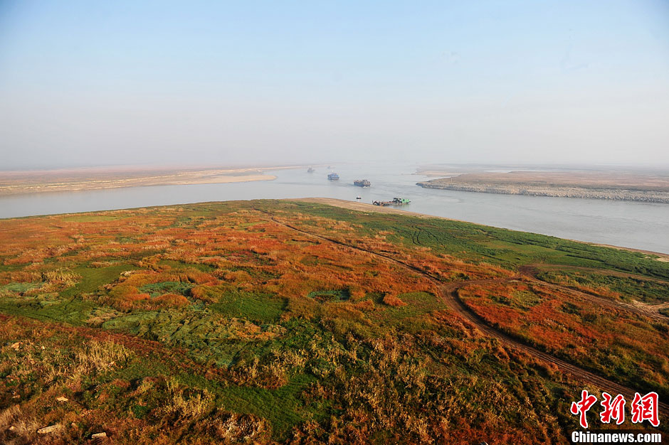 中国最大淡水湖鄱阳湖进入枯水期