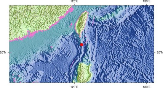 台湾屏东海域发生4.8级地震