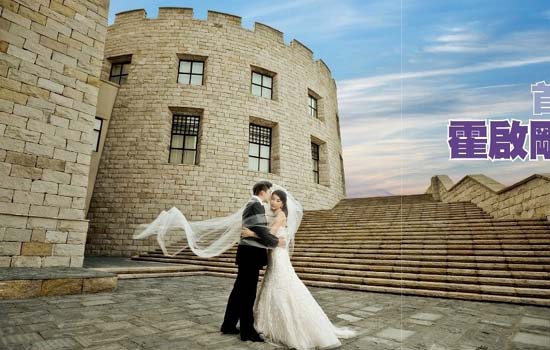 郭晶晶 古堡风 婚纱照图片