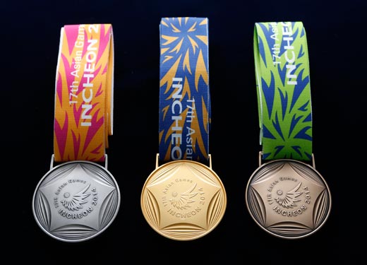 2014年仁川亚运会奖牌 五角星代表举办城市5