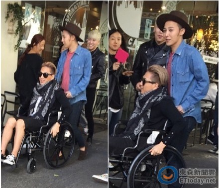 BigBang美国拍摄MV 成员太阳全程都坐着轮椅(图)