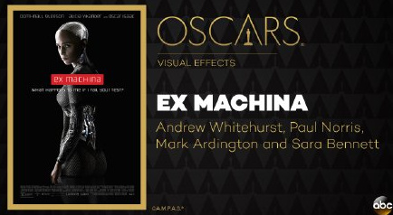 奥斯卡：《机械姬》获最佳视觉效果奖（图）