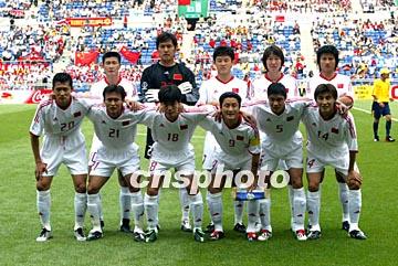 图中国队首次亮相世界杯首发阵容