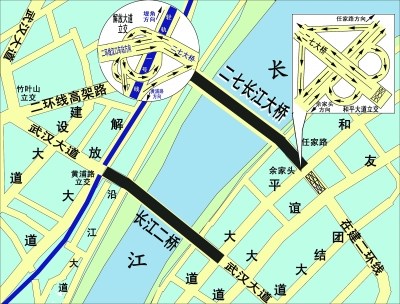 武汉二七长江大桥通车 承建方称未盲目抢工期(图)