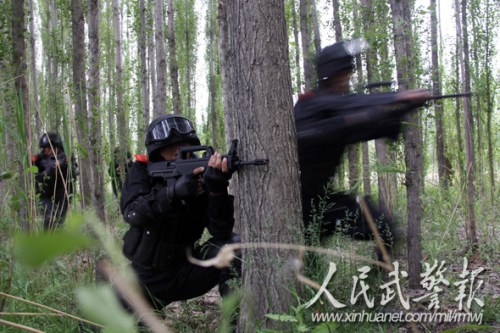 直击武警8660部队捕歼演练锻造特战精兵(图)