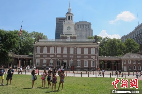 图为位于美国费城的独立宫 韩胜宝摄 图为位于美国费城的独立宫 韩胜宝摄