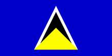 圣卢西亚国旗 圣卢西亚国旗