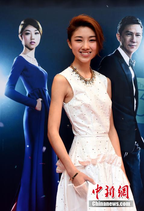 颜卓灵出席香港电影金像奖活动