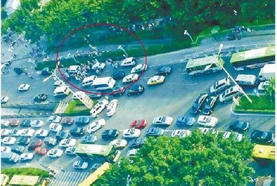 红圈内为事发现场。 红圈内为事发现场。