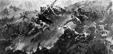 英雄阵地上甘岭 (油画) 作者:范笛宽 英雄阵地上甘岭 (油画) 作者:范笛宽