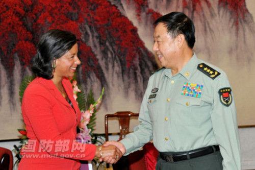 范长龙会见美国总统国家安全事务助理赖斯 范长龙会见美国总统国家安全事务助理赖斯