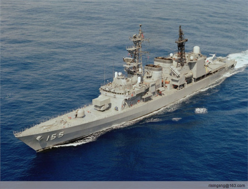 日本海上自卫队“朝雾”级驱逐舰DD155“滨雾”号驱逐舰(资料图) 日本海上自卫队“朝雾”级驱逐舰DD155“滨雾”号驱逐舰(资料图)