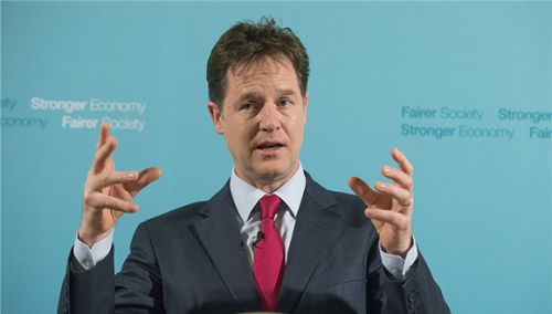 自民党领袖尼克•克莱格 自民党领袖尼克•克莱格