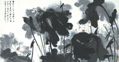 孔祥熙家族珍藏的张大千《幽荷清漪》 孔祥熙家族珍藏的张大千《幽荷清漪》