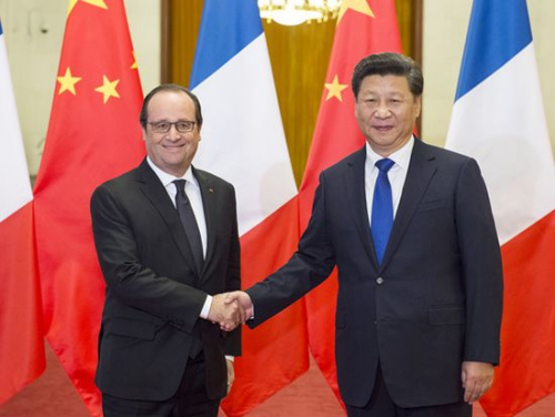 2015年11月初法国总统访华,强调中国的支持,对世界气候大会很重要 2015年11月初法国总统访华,强调中国的支持,对世界气候大会很重要