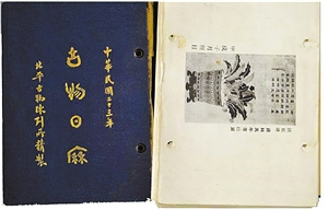 1936年《故宫日历》现存书影。 1936年《故宫日历》现存书影。