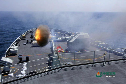 资料图:中国海军舰艇南海演习