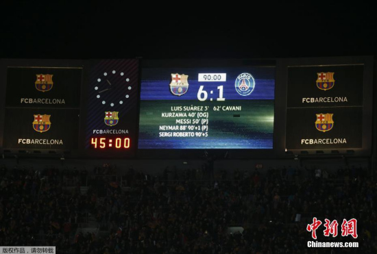 巴萨完成史诗级逆转 巴萨完成史诗级逆转