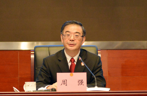 4月7日,全国法院减刑假释信息化办案平台建设推进会在合肥举行,最高人民法院党组书记、院长周强讲话。(供图:安徽省高级人民法院) 4月7日,全国法院减刑假释信息化办案平台建设推进会在合肥举行,最高人民法院党组书记、院长周强讲话。(供图:安徽省高级人民法院)