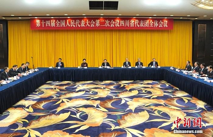 四川代表团举行开放团组会议