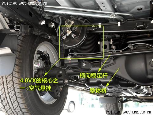 在越野时电子系统的辅助也非常重要,在这方面普拉多比较充分,空气悬挂