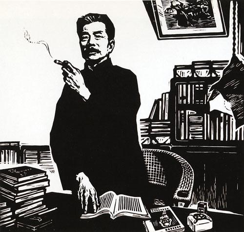 李以泰版画作品中的鲁迅形象