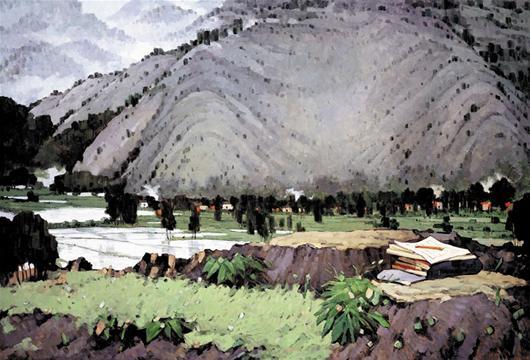 岳敏君与娱乐圈有渊源:画作贯穿电影《爱出色》