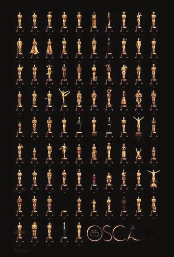 奥斯卡官方海报出炉 素材为84个小金人(图)