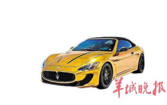 玛莎拉蒂grancabrio披上"黄金圣衣"