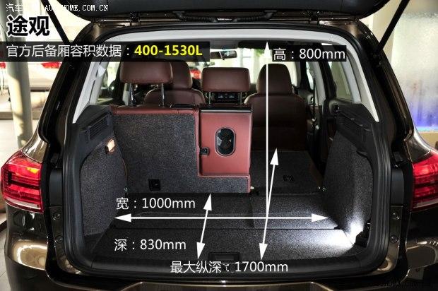 财经中心 汽车频道后备厢 尺寸对比表 车型 途观 野帝 深(mm) 830