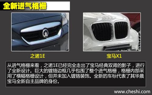 轴距一致/新外形 华晨宝马之诺1E对比X1