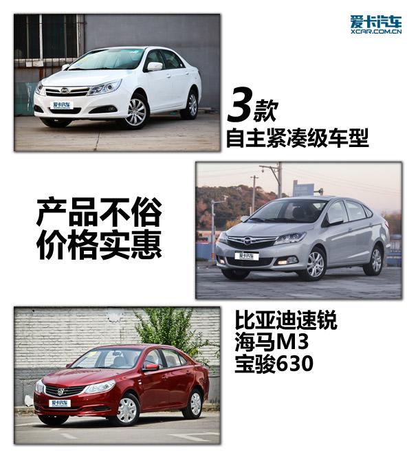 产品不俗价格实惠 3款自主紧凑级车推荐