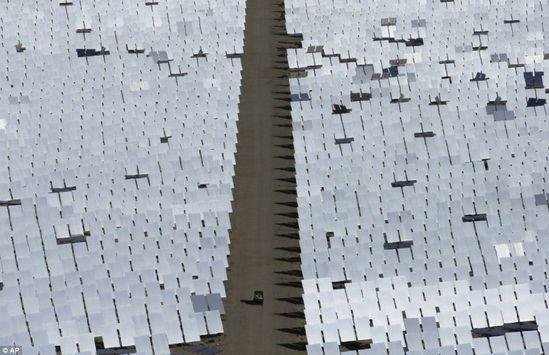 发电站镜子所反射的太阳光能使塔周围的温度达到摄氏538℃