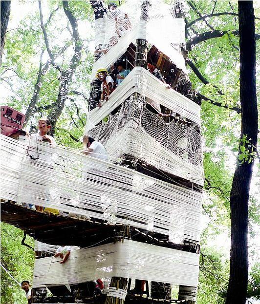 华科别致“树屋”生态亮相 房间最高离地8米