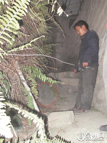 小女孩裸身躺在地上(画圈处)