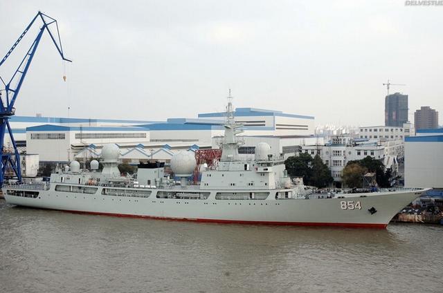 中国新电子侦察船下水 专家:猛增远海斗争优势