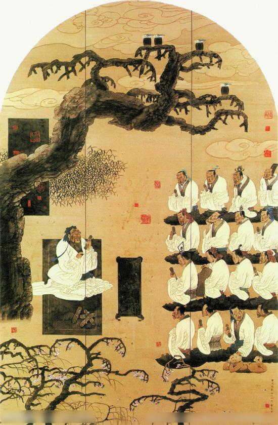 孔子讲学图9月20日,中国人民大学历史学院教授,博士生导师,中国秦汉史