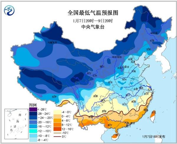 粤闽多地雨量破1月极值 寒潮来袭0℃线抵达华南北部