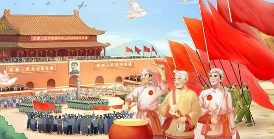 《复兴大道70号》长图h5,一幅横卷长图绘制了从1949年开国大典到2019