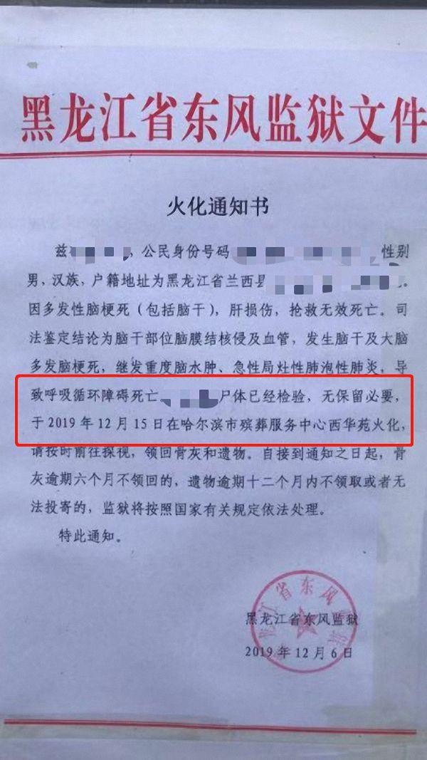 未进行二次尸检,尸体遭"强制火化"一年多时间里,陈晨奔波于东风监狱